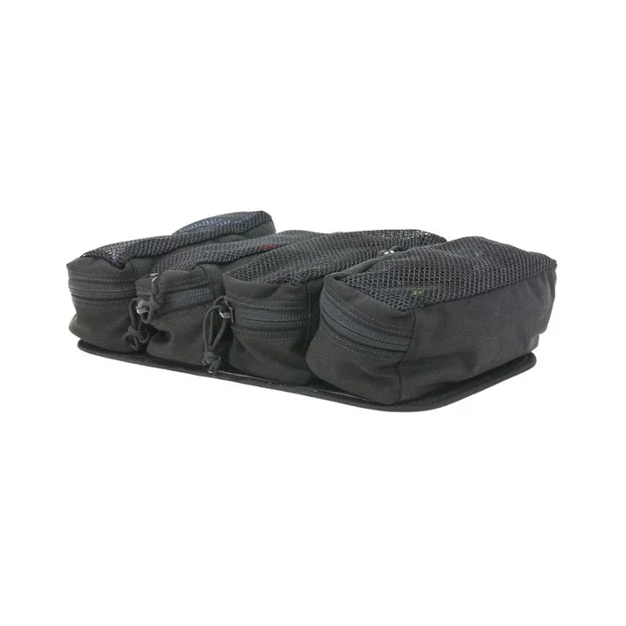 Mesh 12Hr Pouches set view — multiple sizes for gear management inside the Recycled Firefighter 12 Hour Backpack.