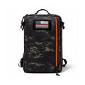 24 Hour PLUS Backpack 500D in MCAMBLACK. 28L USA-made EDC pack by Recycled Firefighter in 500D Cordura with full clamshell access.