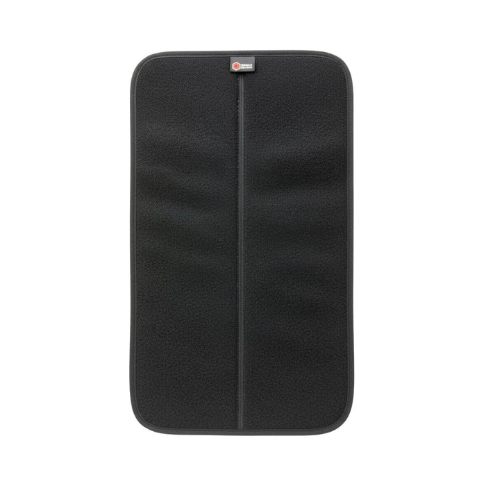 24-Hour Pack Rigid Loop Panel — black rubber-textured insert with center divider, sized to fit inside the 24-Hour Pack and lock loose gear in place — Recycled Firefighter