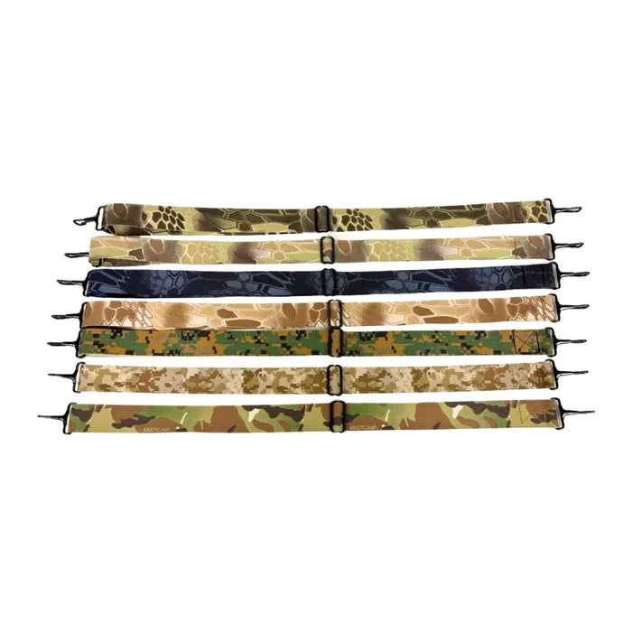 Adjustable Tactical Utility Strap by Recycled Firefighter — 1.5 inch heavy-duty nylon webbing, adjustable up to 40 inches with metal swivel hooks and tri-glide adjuster