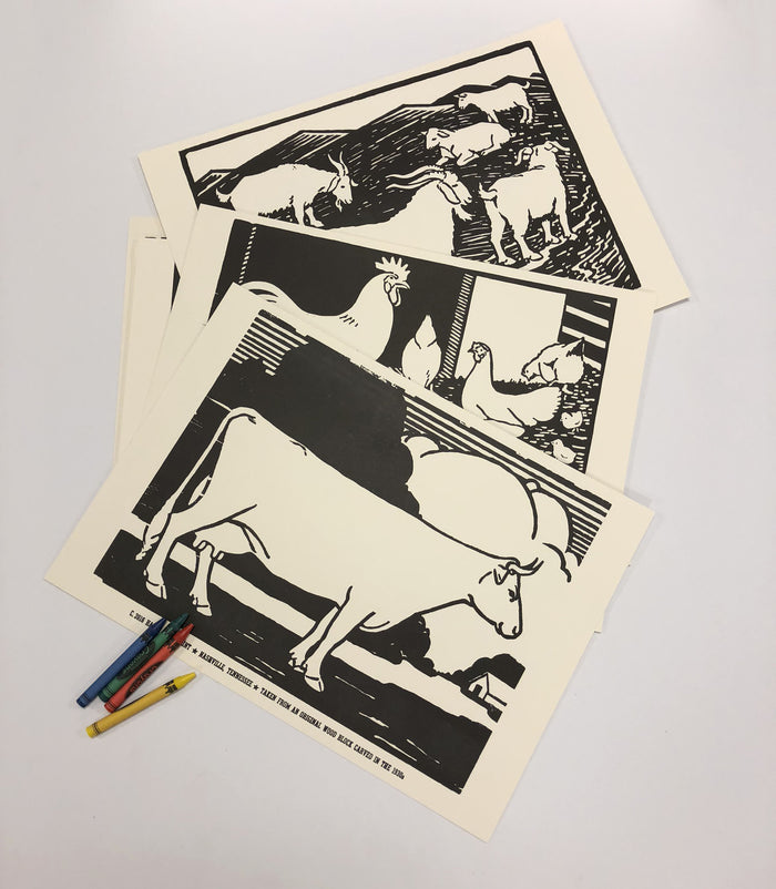 Barnyard Coloring Placemats