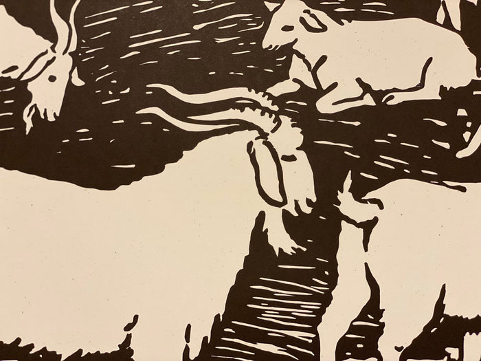 Barnyard Goats Print