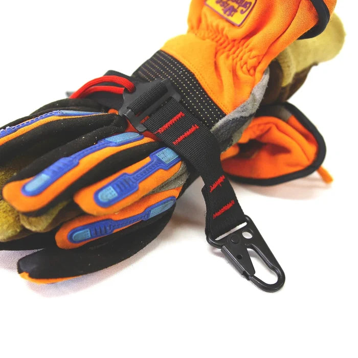 The black Glove Strap from Recycled Firefighter. Tactical quality meets professional design standards.