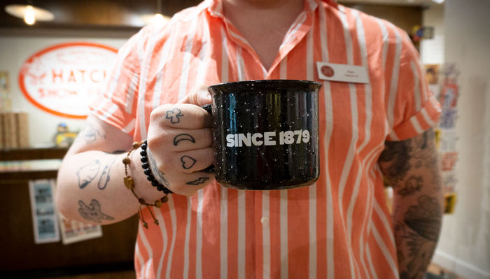 Hatch Script Campfire Mug