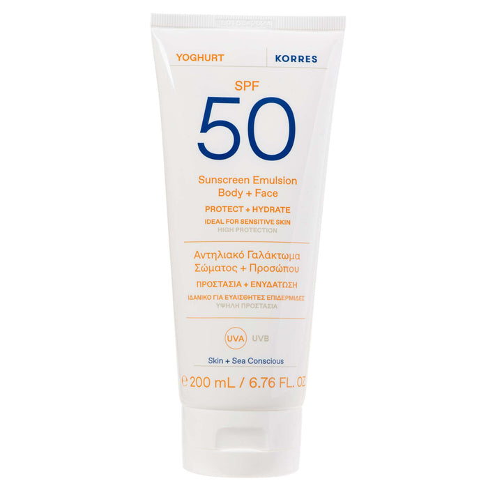 KORRES Sun Care Yoghurt Sunscreen Emulsion Body + Face SPF50 200ml