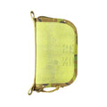 Professional Major Dopp Bag Small in Vintage Yellow and Multicam by Recycled Firefighter. Tactical design honors first responder service with quality materials.