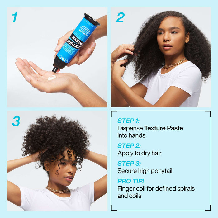 Redken Styling Texture Paste, Styling Paste for High Texture, All-Day Re-Workability, Medium Control 75ml - Additional 3