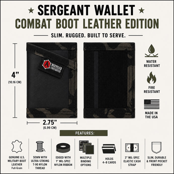 Sergeant Wallet - Combat Boot Leather Edition