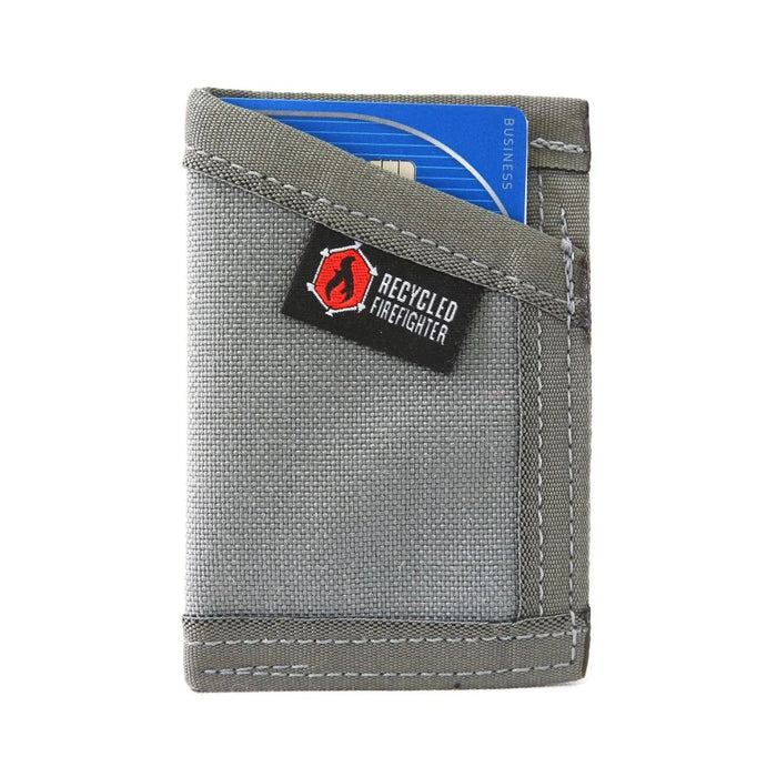 Sergeant Wallet - Nylon Edition by Recycled Firefighter — slim double-layered front-pocket wallet in Military-Spec 1000D nylon with T-90 bonded thread, 1 inch Mil-Spec ribbon edging, and 3 inch Mil-Spec elastic cash strap, holds 8 to 10 cards, USA-made.