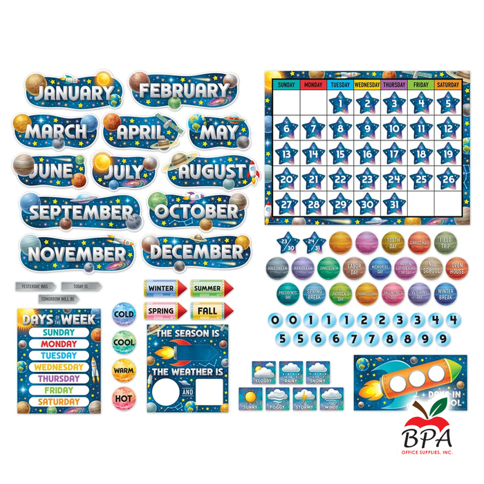 Teacher Created Resources • Calendario "Outer Space Crew"