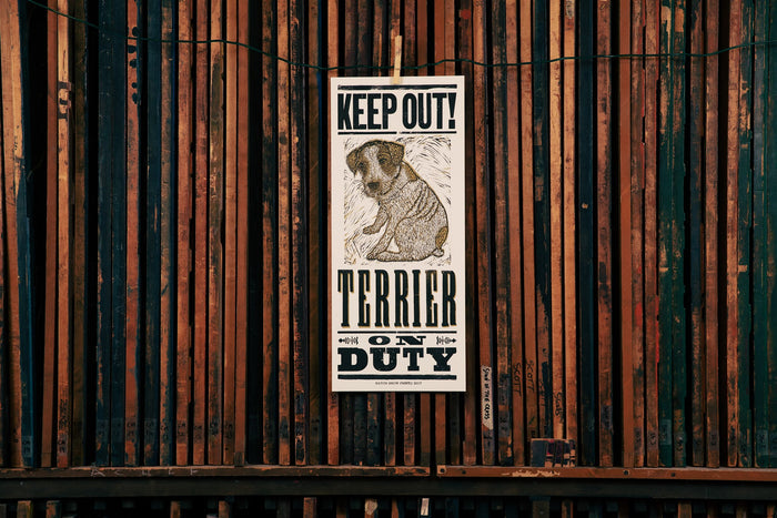Terrier On Duty Poster