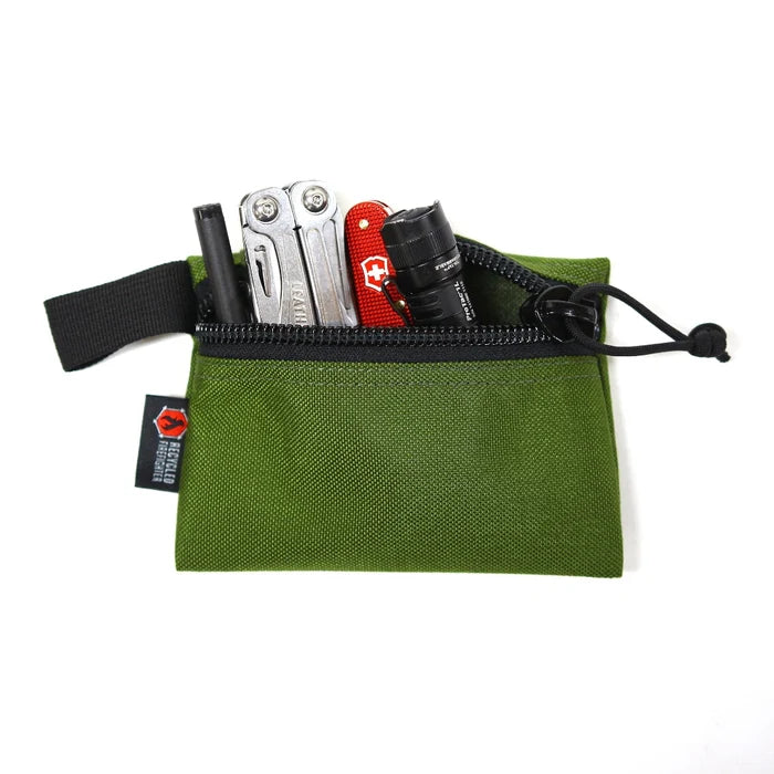 Flat Zippered Gear Pouch Small by Recycled Firefighter. Reliable tactical gear for professional daily operations.